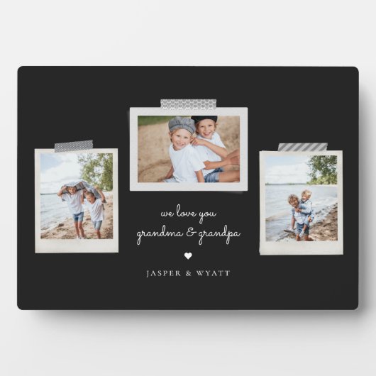 Sentiments joyeux Snapshot Photo Plaque (Devant)