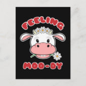 Sentir Moo-dy | Carte postale Citation Vache Carto (Devant)