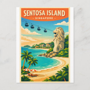 Sentosa-eiland, Singapore reis Briefkaart