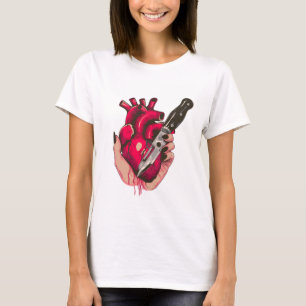 SEO Titel: Anatomische Hart- en Dolk Illustratie T-shirt
