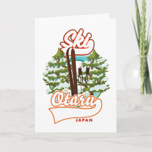 Seoel Zuid-Korea Ski logo Kerstkaart Feestdagen Kaart
