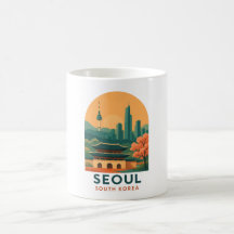 Seoel Zuid-Korea – Vintage Reis Kunst, Minimalisti