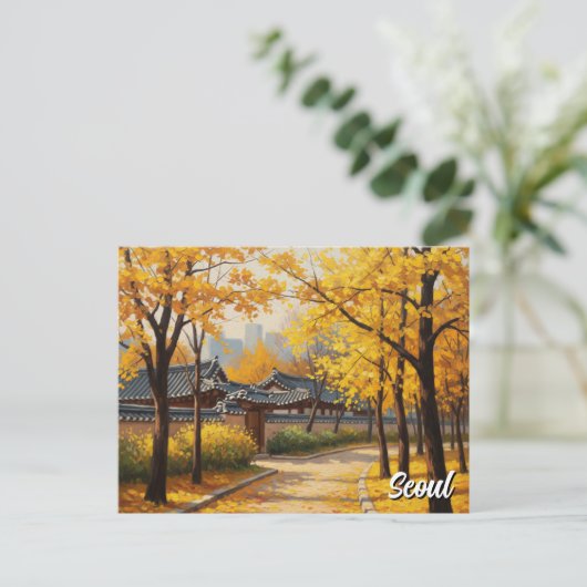 Seoul Bukchon Zuid-Korea Reizen Briefkaart (Staand voorkant)