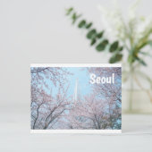 Seoul Cherry Blossom Briefkaart (Staand voorkant)