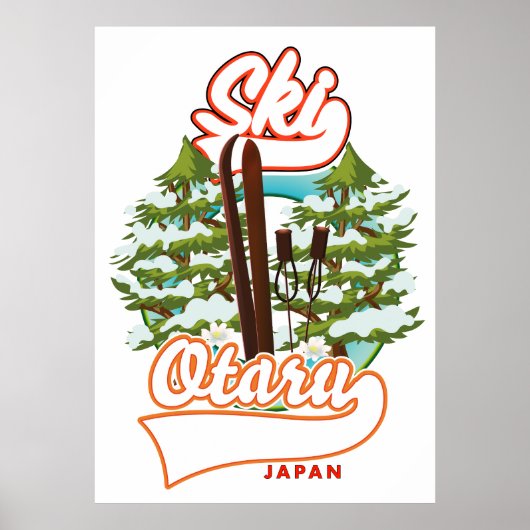 Séoul Corée du Sud Ski logo Affiche (Devant)