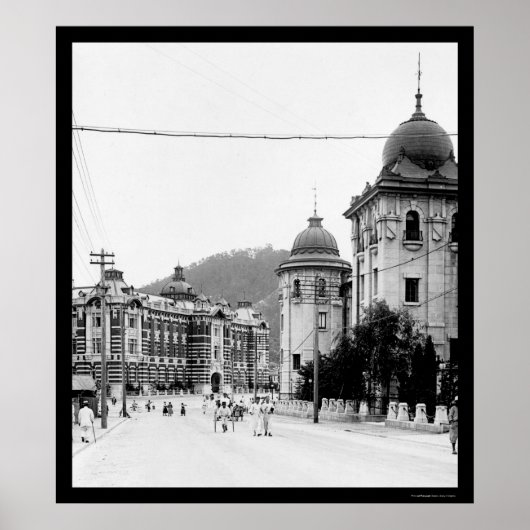 Seoul, Korea Street Scene 1912 Poster (Voorkant)