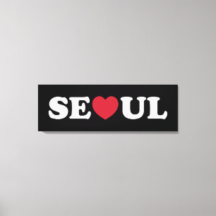 Seoul Love Heart Canvas Afdruk
