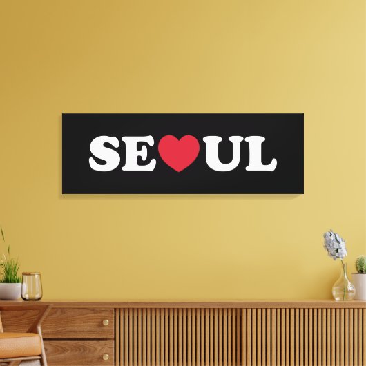 Seoul Love Heart Canvas Afdruk (Insitu (Woonkamer))