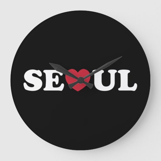 Seoul Love Heart Grote Klok (Voorkant)