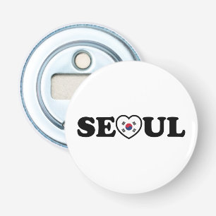 Seoul Love Heart Taegeukgi Flag Button Flesopener