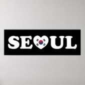 Seoul Love Heart Taegeukgi Flag Poster (Voorkant)