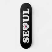 Seoul Love Heart Taegeukgi Flag Skateboard (Voorkant)