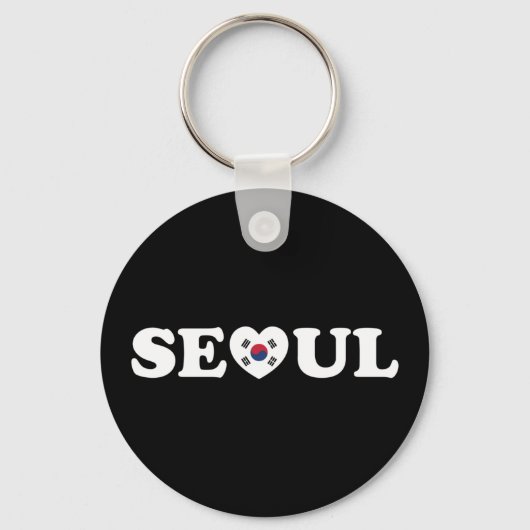 Seoul Love Heart Taegeukgi Flag Sleutelhanger (Voorkant)