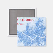 Seoul-magneet Magneet (Voorkant / Achterkant)