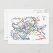 Seoul Metro Map Briefkaart (Voorkant / Achterkant)