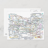 Seoul-metrokaart Briefkaart (Voorkant / Achterkant)