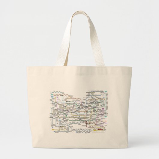 Seoul-metrokaart Grote Tote Bag (Voorkant)