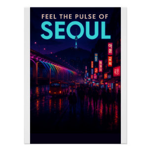 Seoul Nights - De stad die nooit slaapt kunst Perfect Poster