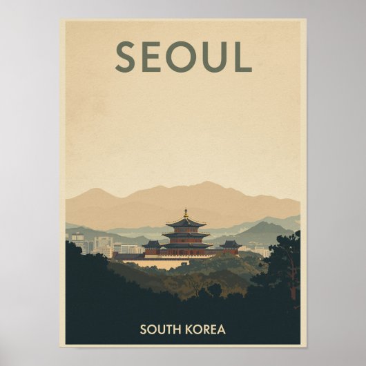  Seoul Reizen Poster (Voorkant)