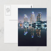 Seoul 's nachts over de rivier briefkaart (Voorkant / Achterkant)