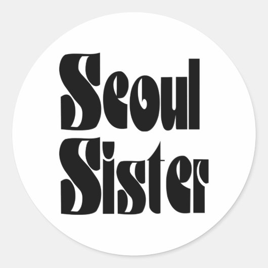 Seoul Sister Ronde Sticker (Voorkant)