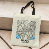 Seoul, South Korea City Map Tote Bag
