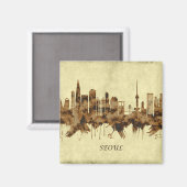 Seoul South Korea Cityscape Magneet (Voorkant / Achterkant)