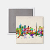 Seoul South Korea Skyline Magneet (Voorkant / Achterkant)