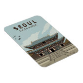 Seoul South Korea Travel Art Magneet (Rechterzijde)