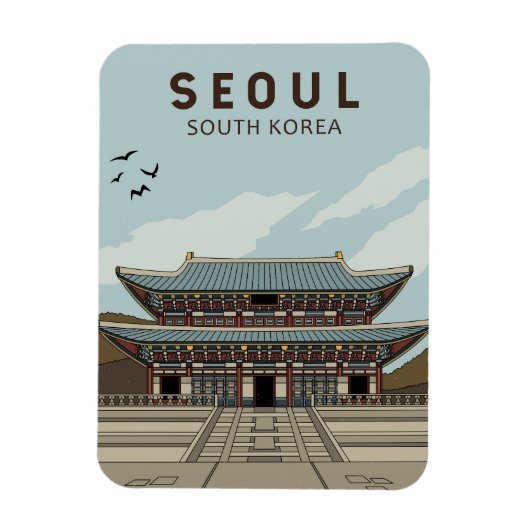 Seoul South Korea Travel Art Magneet (Verticaal)