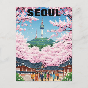 Seoul Zuid-Korea Kersenbloesem Briefkaart