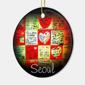 Seoul, Zuid-Korea kerstversiering Keramisch Ornament (Links)