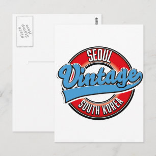 Seoul Zuid-Korea logo Briefkaart