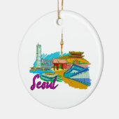 Seoul - Zuid-Korea.png Keramisch Ornament (Links)