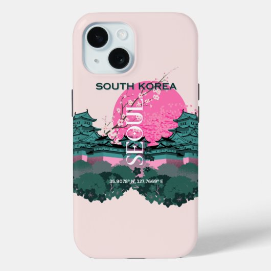 Seoul Zuid-Korea Reiskunst Case-Mate iPhone Case (Achterkant)