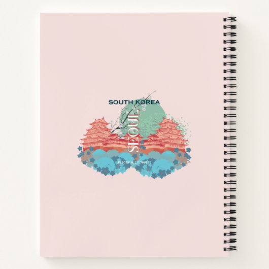 Seoul Zuid-Korea Reiskunst Notitieboek (Achterkant)