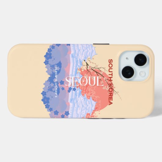 Seoul Zuid-Korea Reiskunst, Pastel Case-Mate iPhone Case (Achterkant (horizontaal))