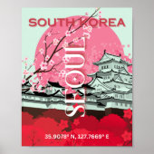 Seoul Zuid-Korea Reiskunst Poster (Voorkant)