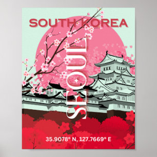 Seoul Zuid-Korea Reiskunst Poster