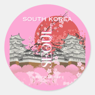 Seoul Zuid-Korea Reiskunst Ronde Sticker