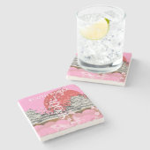 Seoul Zuid-Korea Reiskunst Stenen Onderzetter (Zijkant)