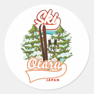 Seoul Zuid-Korea Ski logo Koffiemok Klassieke Rond Ronde Sticker