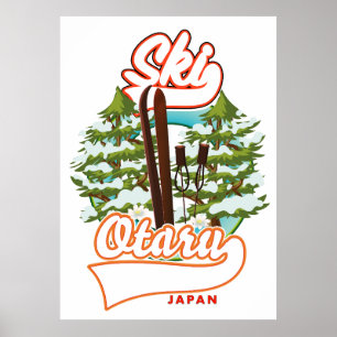 Seoul Zuid-Korea Ski logo Poster