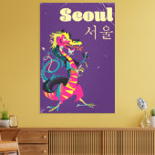 Seoul Zuid-Koreaanse reisposter Canvas Afdruk (Insitu (Woonkamer))