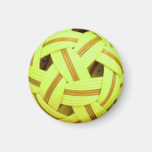 Sepak Takraw ball Yellow Sports Magneet