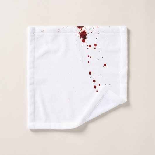 Séparateur de sang sur le mur (Gant de toilette)