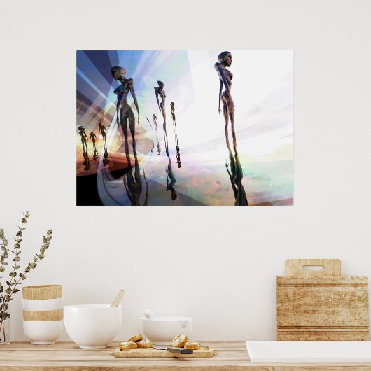 Séparateurs de lumière - affiche d'art surréaliste (Cuisine)