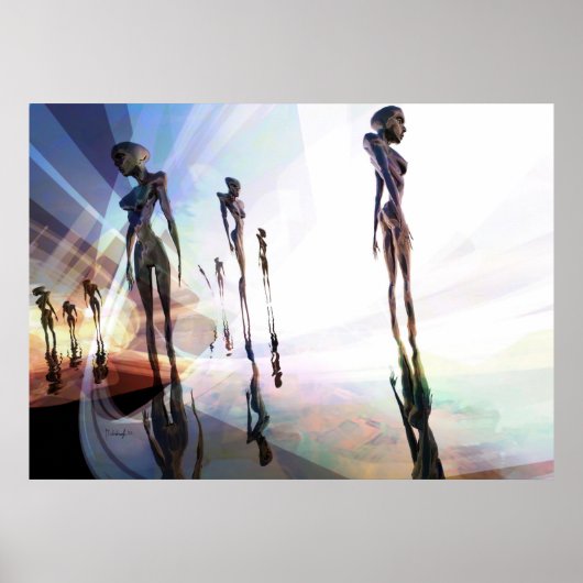 Séparateurs de lumière - affiche d'art surréaliste (Devant)
