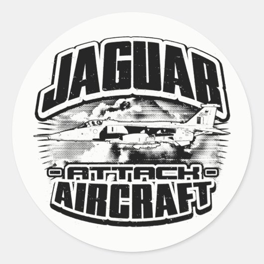 SEPECAT Jaguar Ronde Sticker (Voorkant)