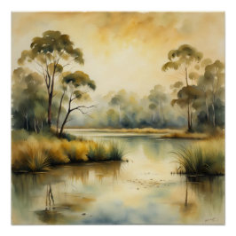 sephia landscape wall art perfect poster